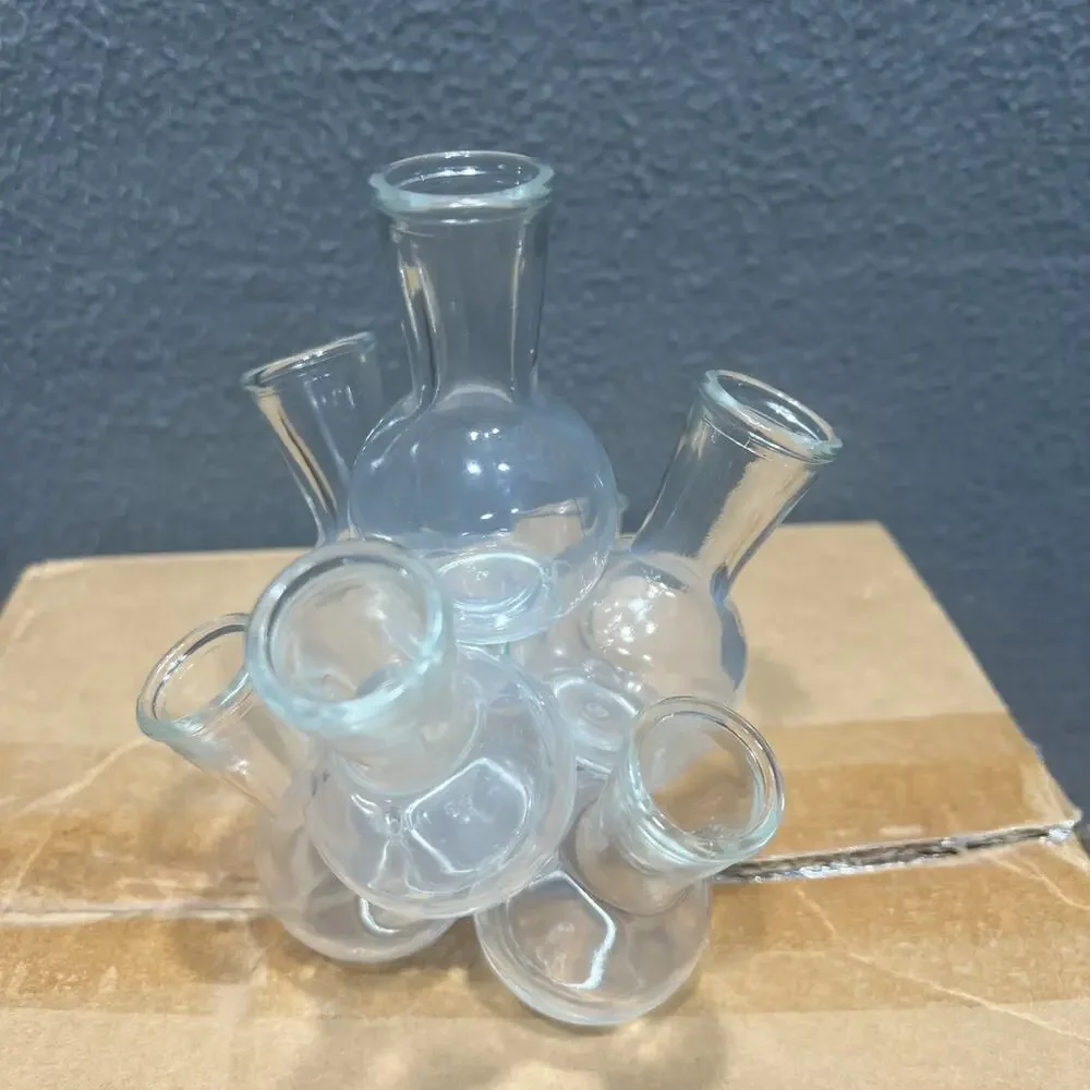Vtg Plant Propagation Station Cluster Vases 3 Pieces Set MCM Glass NEW Open Box
